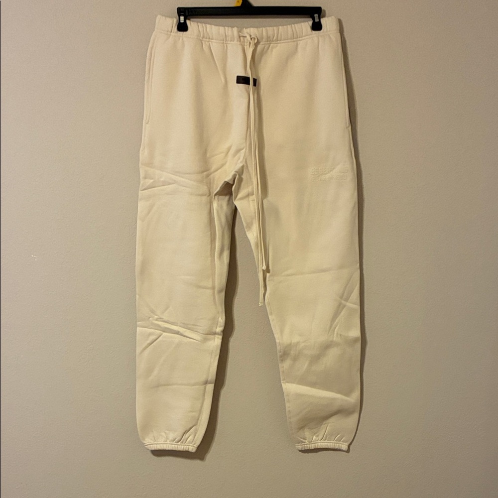 Men's Essentials Fear of God Cream Drawstring Jogger Pants